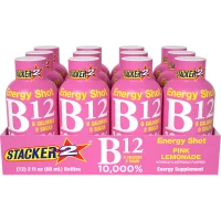 B12 Energy Shots (12pk - 2 oz bottles) - Pink Lemonade